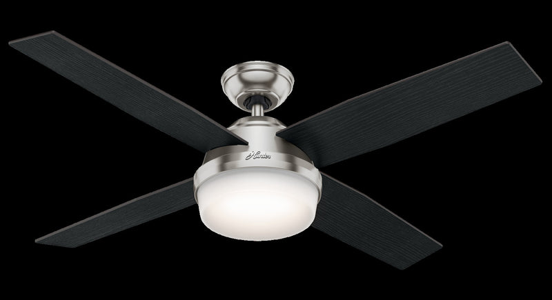 Dempsey Ceiling Fan with Light Fixture - Grey