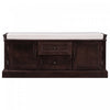Boyce Solid Wood Storage Bench With 4-door Shoe Cabinet With Cushion -Espresso | Banc De Rangement Boyce En Bois Massif Avec Meuble A Chaussures 4 Portes Et Coussin, Espresso
