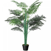 Outsunny 5FT Artificial Tropical Palm Tree Faux Plant with Lifelike Leaves