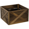 HOMCOM 24" Wooden Christmas Tree Collar Box Dark Distressed Wood Finish