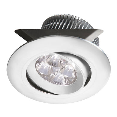 Dainolite Smpled 8 Pot Light White Dimmable Adjustable Tilt Angle Lamp|Luminaire cylindrique à encastrer Smpled de Dainolite avec intensité variable, angle d’inclinaison réglable, fini blanc et ampoule de 8 W
