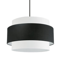 Dainolite Priya 4 Light Chandelier Small Matte Black Black/White Shade Lamp