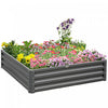 Outsunny 4' X 4' X 1' Raised Garden Bed Galvanized Steel Planter Box For Vegetables, Flowers, Herbs,|Outsunny Jardiniere Surelevee En Acier Galvanise 4 Pi X 4 Pi X 1 Pi Pour Legumes, Fleurs, Herbes, Gr