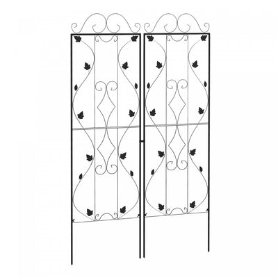 Outsunny Set Of 2 Garden Trellis, Metal Plant Trellis For Climbing|Outsunny Lot De 2 Treillis De Jardin En Metal Pour Plantes Grimpantes