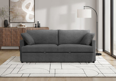 Sleeper Sofa, 78" Length, Convertible Sofa Bed, Dark Grey Fabric, Contemporary, Modern Sleeper Sofa | Canape Lit Convertible, 78" Longueur, Tissu Gris Fonce, Contemporain, Moderne