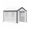 Outsunny 9.8'l X 6.56'w X7.2'h Heavy Duty Walk-in Greenhouse Vegetable Seed Growth Tent Outdoor Plan|Outsunny 9.8'l X 6.56'w X 6.56'h Serre Tente De Croissance De Graines De Legumes Tunnel De Croissanc