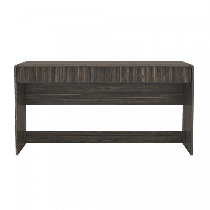 Novara Contemporary 60\" Writing Desk in Jacobean Walnut (2-Drawer)