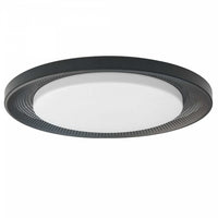 Dainolite Boullier Flush Mount 30w Matte Black White Acrylic Diffuser Lamp