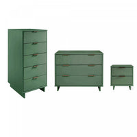 Granville Modern 3-Piece Dresser Set in Sage Green 