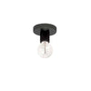 Dainolite Roswell 1 Light Flush Mount Small Matte Black Lamp|Petit plafonnier affleuré Roswell de Dainolite avec fini noir mat et 1 ampoule