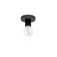 Dainolite Roswell 1 Light Flush Mount Small Matte Black Lamp