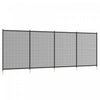 Outsunny Aluminium 4-Panel Swimming Pool Fence, 4' x 12', Black