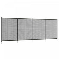 Outsunny Aluminium 4-Panel Swimming Pool Fence, 4' x 12', Black
