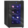 HOMCOM Freestanding Wine Cooler Refrigerator, 8 Bottle, Quiet Wine Fridge