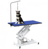 Pawhut Dog Grooming Table, Deluxe Professional Pet Grooming Table For Larger Dogs Z-lift Hydraulic W|Pawhut Table De Toilettage Deluxe Professionelle Hydraulique Pour Chien Avec Bras Coulant, Bleu