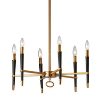 Dainolite Langford 6 Light Chandelier Vintage Bronze Finish Lamp