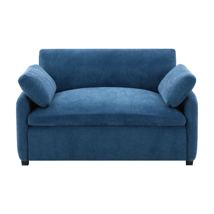 Olivia Oversized Accent Chair with Pillows,Blue