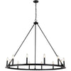 Dainolite Colby 12 Light Chandelier Matte Black Lamp|Lustre Colby de Dainolite avec fini noir mat et 12 ampoules