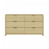 Grace Modern 60" Dresser in Natural Oak (6-Drawer) | Commode moderne Grace 60" en chene naturel (6 tiroirs)
