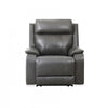 Marlow 37 in. Leather Match Power Glider Recliner with USB/USB-C - Charcoal | Fauteuil inclinable electrique a mouvement coulissant Marlow de 37 po en cuir assorti avec USB/USB-C - Charbon