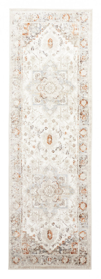 Paradox Ivory Rug 2'8" x 8'2" | Tapis de Couloir Traditionnel Paradox 2'8" x 8'2" en Ivoire