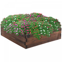 Outsunny Garden Raised Bed Wooden Planter Box Outdoor Grow Containers For Outdoor Patio Plant Flower