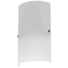 Dainolite Paza 1 Light Wall Sconce Satin Chrome Accents White Frosted Glass Lamp|Applique murale Paza de Dainolite en verre blanc givré, avec accents chromés satinés et 1 ampoule