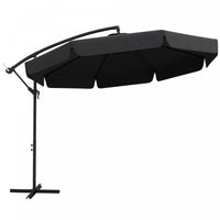 Outsunny 11ft Offset Hanging Patio Umbrella For Backyard, Black