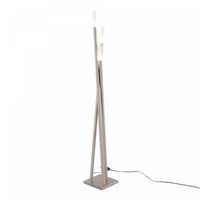 LumiSource Icicle Contemporary Brushed Nickel Floor Lamp