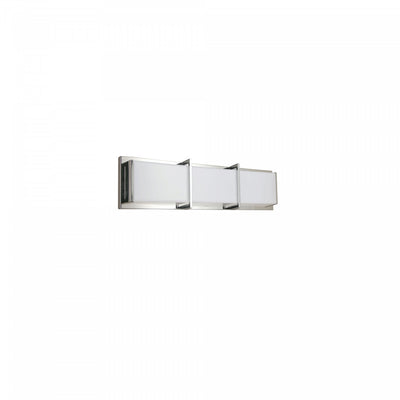 Dainolite Winston Vanity Light 15w Polished Chrome Light White Acrylic Diffuser Lamp|Lumière de coiffeuse Winston de Dainolite en acrylique blanc qui diffuse la lumière, avec fini chromé poli et ampoule de 15 W