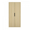 Rivington Modern 38\" Bookcase Cabinet in Natural Oak