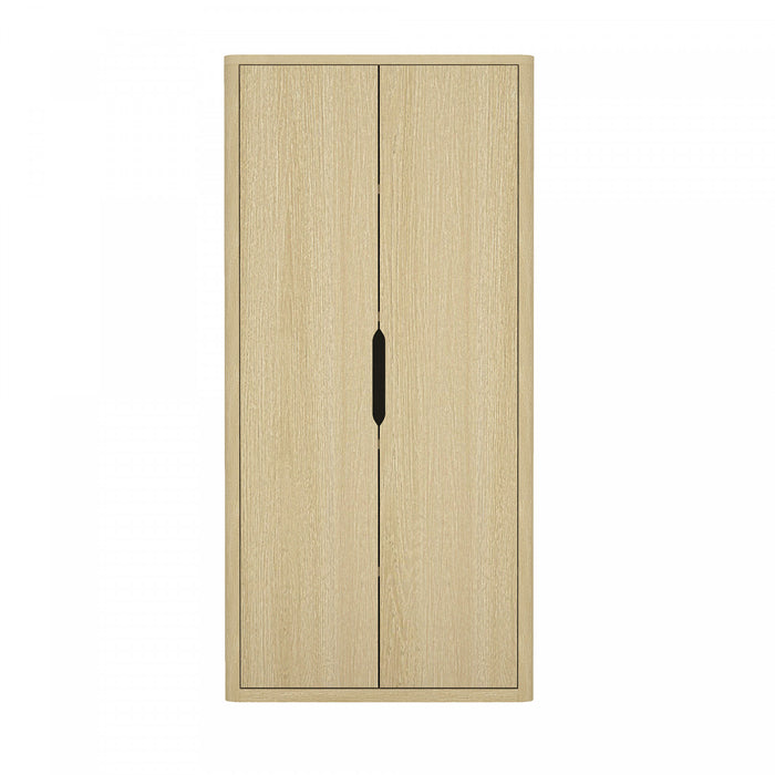 Rivington Modern 38\" Bookcase Cabinet in Natural Oak