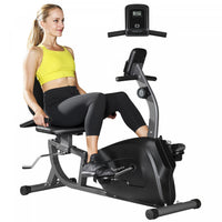 Soozier Recumbent Exercise Bike, 8-Level Magnetic Stationary Bike for Home