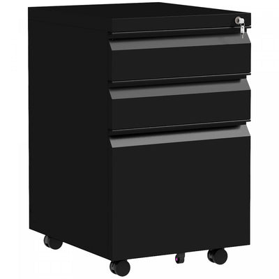 Vinsetto 3-drawer Vertical Filing Cabinet For Letter A4 Legal Size|Vinsetto Classeur Vertical A 2 Tiroirs Pour Lettre A4 Format Legal