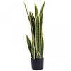 Outsunny 30" Artificial Snake Plant, Artificial Tree with 21 Leaves in Pot