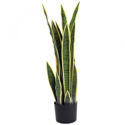Outsunny 30" Artificial Snake Plant, Artificial Tree with 21 Leaves in Pot