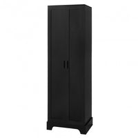 Liam Multi-Functional Storage Cabinet with Doors and Adjustable Shelves,Black Accent Cabinet