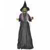 Homcom Halloween Old Witch Animatronic Prop W/ Light Up Eyes