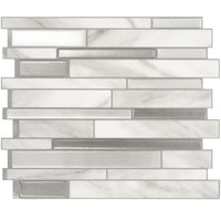 Smart Tiles Peel and Stick 4-Sheet 12 x 10 Backsplash - Milano Carrera