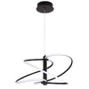 Dainolite Romy LED Pendant 36w Matte Black White Silicone Diffuser Lamp|Luminaire suspendu Romy de Dainolite en silicone blanc qui diffuse la lumière, avec fini noir mat et ampoule à DEL de 36 W