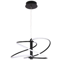 Dainolite Romy LED Pendant 36w Matte Black White Silicone Diffuser Lamp