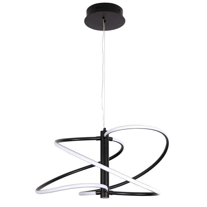 Dainolite Romy LED Pendant 36w Matte Black White Silicone Diffuser Lamp
