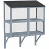 PawHut Window Cat Catio, Outdoor Cat House w/ Metal Mesh, 2 Tiers Outdoor Enclosure for Indoor Pet, Expandable Safe Window Perch for Sunbathing, Napping & Overlooking, 39.4"L