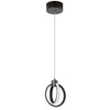 Dainolite Parson LED Pendant 14w Matte Black Finish White Silicone Diffuser Lamp|Luminaire suspendu Parson de Dainolite en silicone blanc qui diffuse la lumière, avec fini noir mat et ampoule à DEL de 14 W