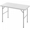 Outsunny Picnic Table with Adjustable Height and Handle 47" x 24", White