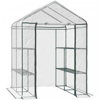Outsunny 4.7 X 4.7 X 6.4ft Walk-in Plant Greenhouse Portable Garden Flower Seed Warm House 8 Shelves