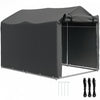 Outsunny Outdoor Shelter, Motorcycle Tent W/roll-up Zipper Door, Dark Grey