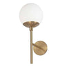 Dainolite Dayana 1 Light Wall Sconce Up Light Aged Brass White Glass Lamp|Applique murale Dayana de Dainolite à éclairage vers le haut, en verre blanc, avec fini laiton vieilli et 1 ampoule