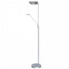 Dainolite Mother & Son LED Floor Lamp Satin Chrome/Polished Chrome Finish|Lampe à pied Mother & Son de Dainolite avec fini chromé satiné et poli et ampoule à DEL