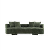 Verandah Mid-Century Modern 112" Chenille Sofa in Olive Green | Canape en chenille vert olive Verandah Mid-Century Modern 112"